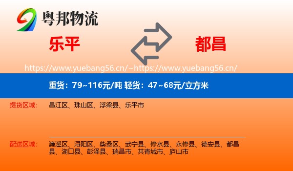 乐平到都昌县物流
