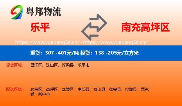 乐平到高坪区物流