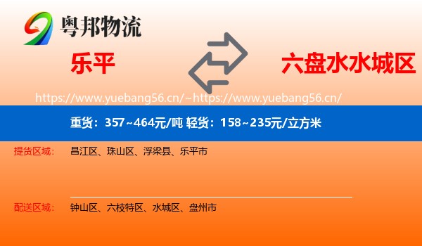 乐平到水城区物流