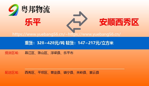 乐平到西秀区物流