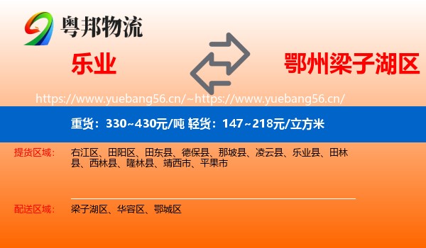 乐业到梁子湖区物流