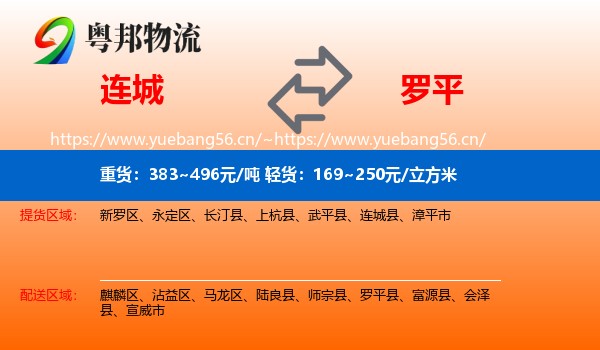 连城到罗平县物流