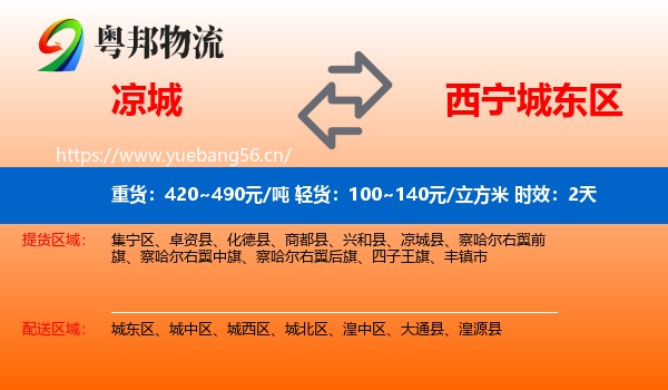 凉城到城东区物流专线名片
