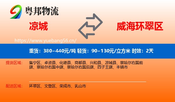 凉城到环翠区物流专线名片