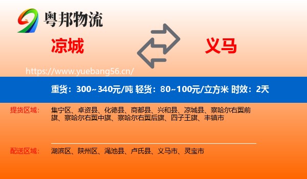 凉城到义马市物流专线名片