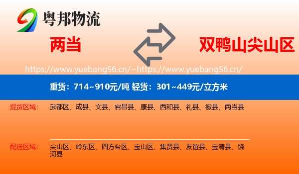 两当到尖山区物流