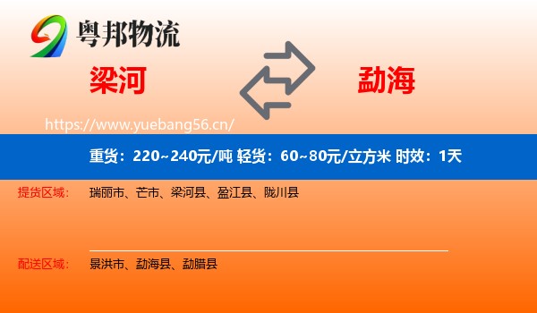 梁河到勐海县物流专线名片