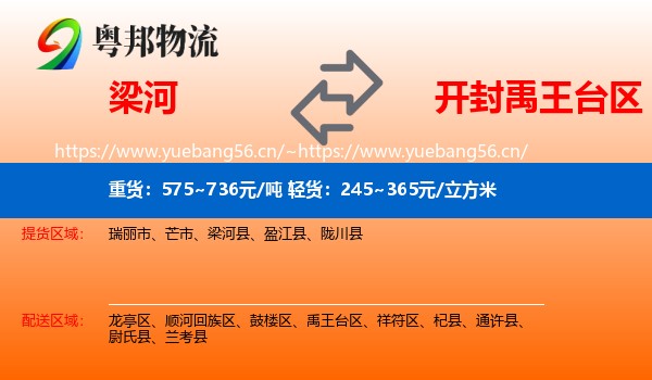 梁河到禹王台区物流