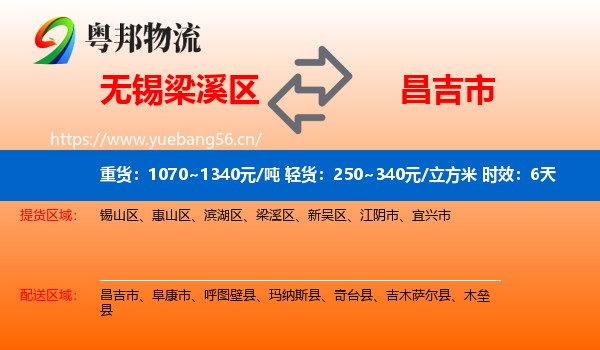 无锡梁溪区到昌吉市物流 无锡梁溪区到昌吉市物流专线名片