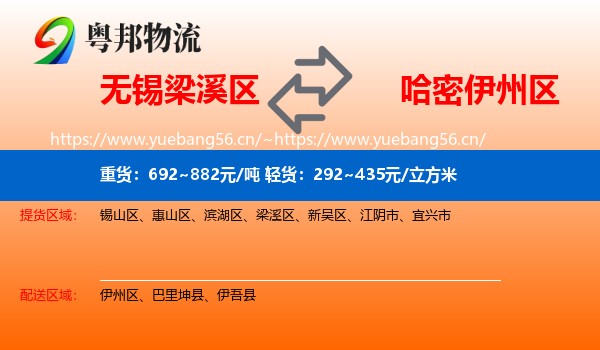 无锡梁溪区到伊州区物流