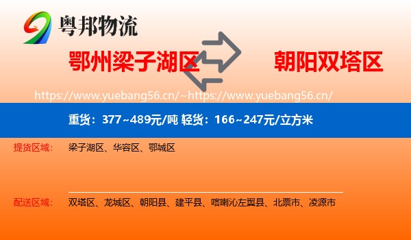 鄂州梁子湖区到双塔区物流