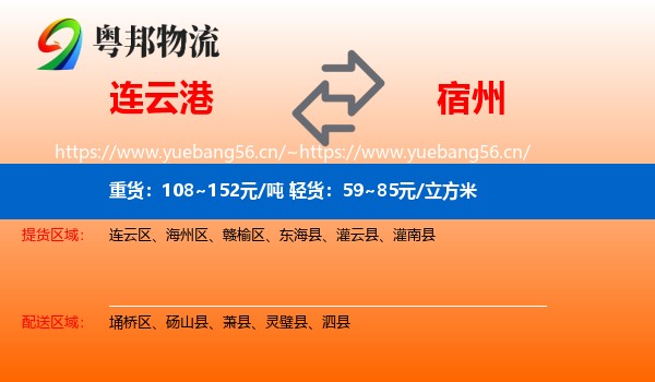 连云港到宿州物流专线