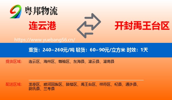 连云港到禹王台区物流专线名片