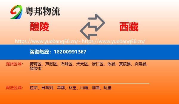 醴陵市到西藏物流专线