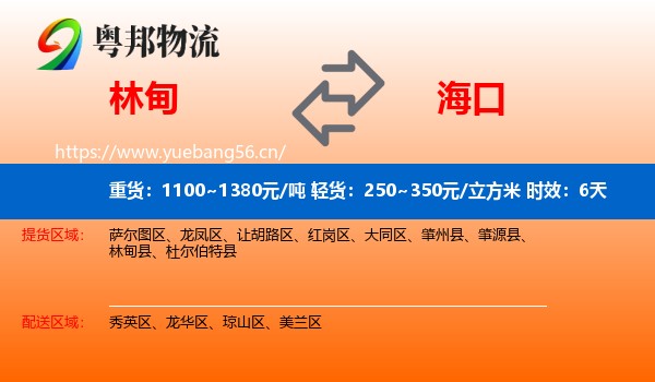 林甸到海口物流专线名片
