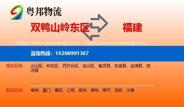 双鸭山岭东区到福建物流