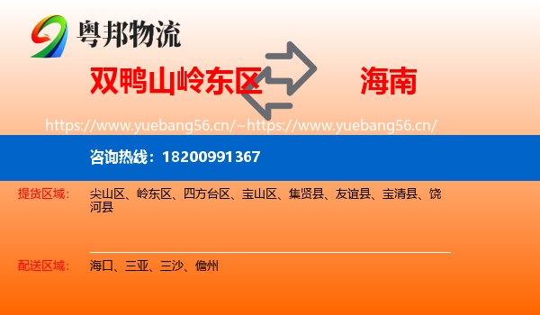 岭东区到海南物流专线