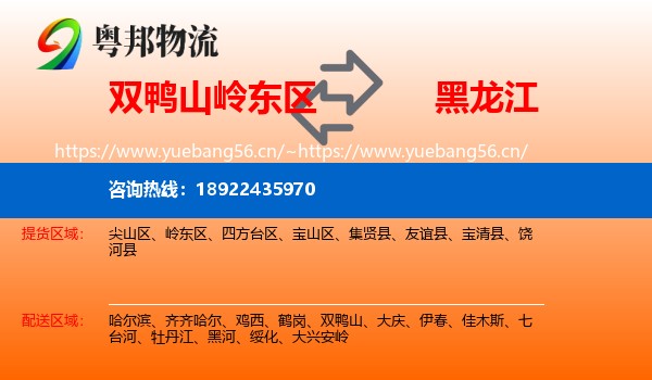 双鸭山岭东区到黑龙江物流