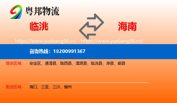 临洮到海南物流