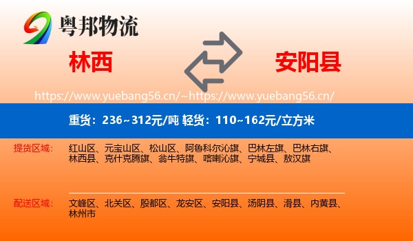 林西到安阳县物流