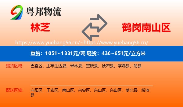 林芝到南山区物流专线