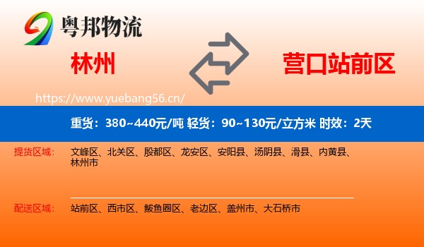林州到站前区物流 林州到站前区物流专线名片