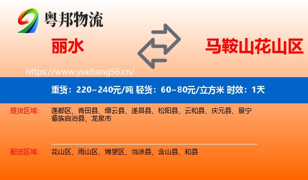 丽水到花山区物流专线名片