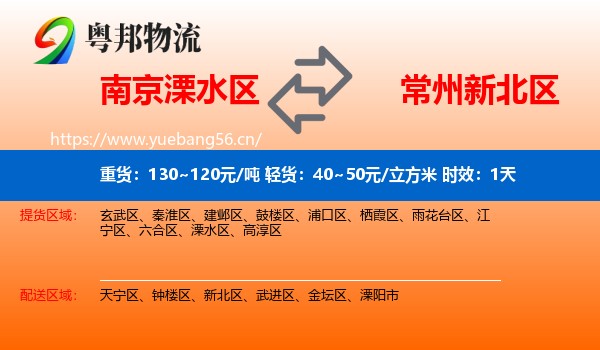 南京溧水区到新北区物流 南京溧水区到新北区物流专线名片