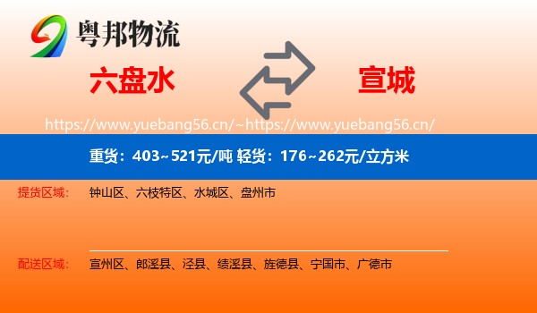 六盘水到宣城物流专线