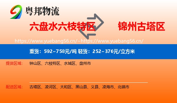 六盘水六枝特区到古塔区物流