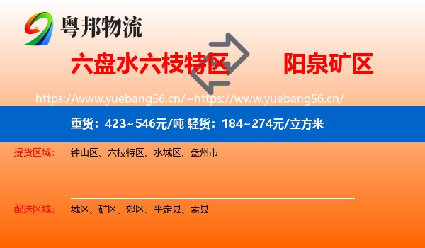 六盘水六枝特区到矿区物流