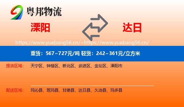 溧阳到达日县物流