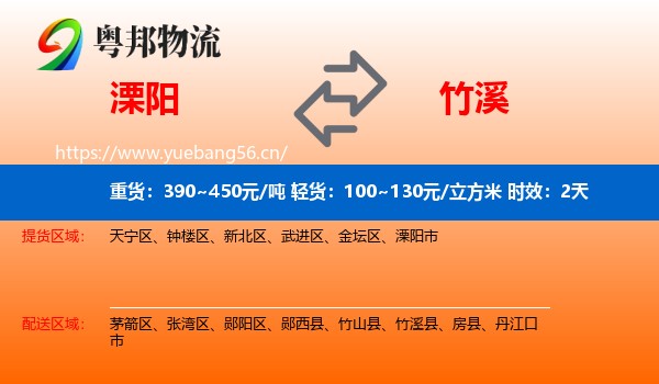 溧阳到竹溪县物流专线名片