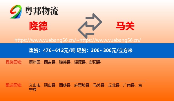 隆德到马关县物流