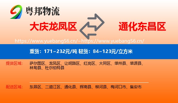 大庆龙凤区到东昌区物流