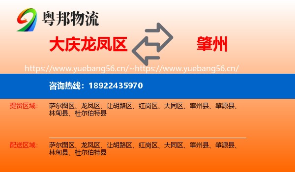 大庆龙凤区到肇州县物流