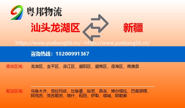 汕头龙湖区到新疆物流
