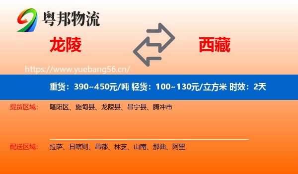 龙陵到西藏物流专线名片