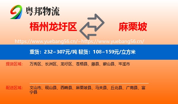 梧州龙圩区到麻栗坡县物流