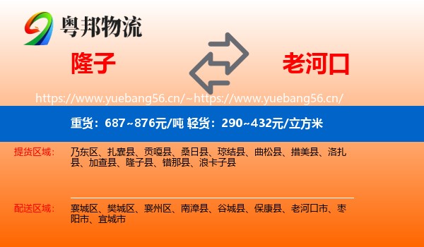 隆子到老河口市物流