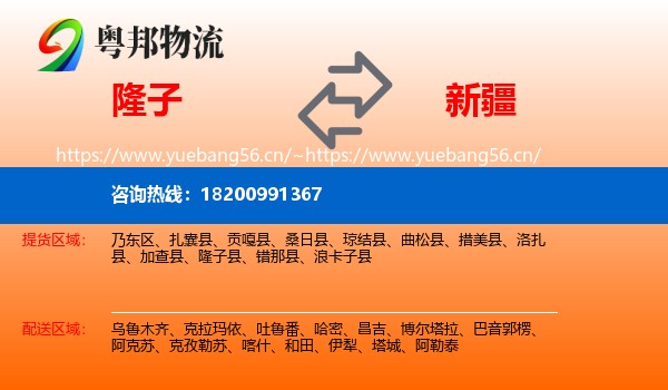 隆子到新疆物流
