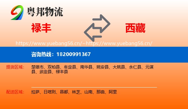 禄丰县到西藏物流专线