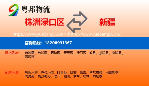 株洲渌口区到新疆物流
