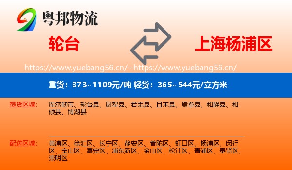 轮台到杨浦区物流