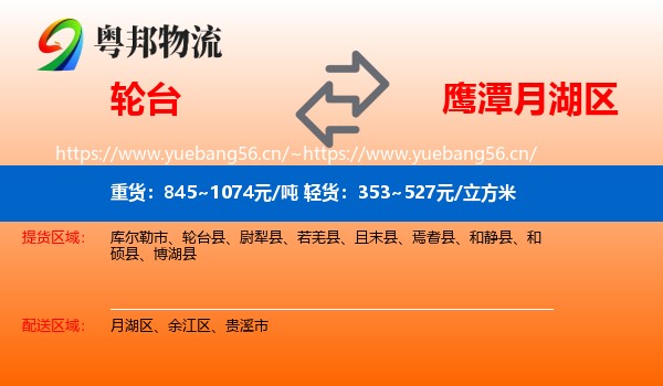 轮台到月湖区物流