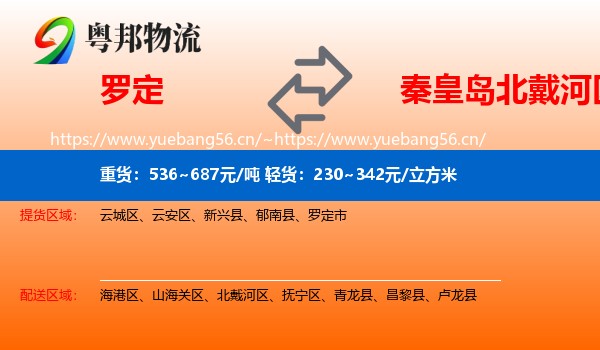 罗定到北戴河区物流
