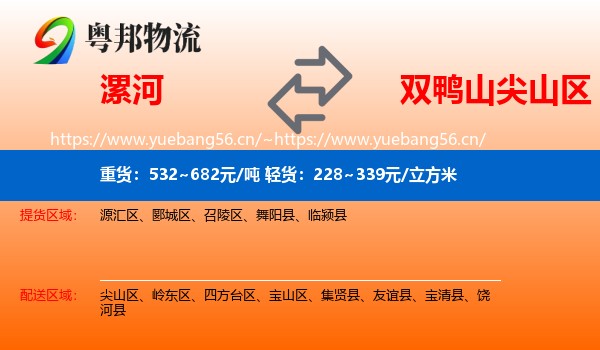 漯河到尖山区物流