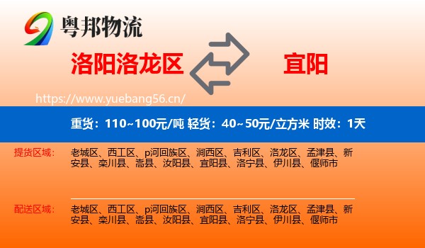 洛阳洛龙区到宜阳县物流专线名片