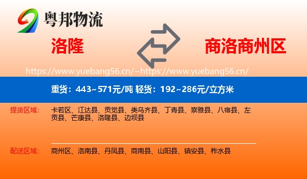 洛隆到商州区物流