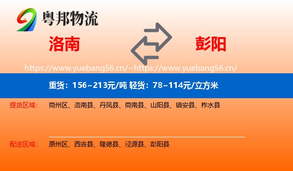 洛南到彭阳县物流